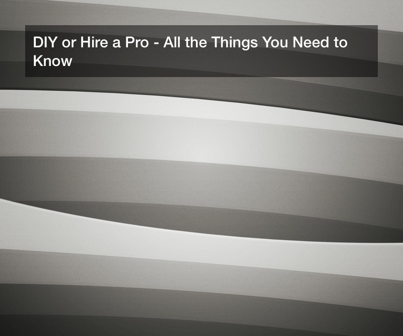 DIY or Hire a Pro? All the Things You Need to Know