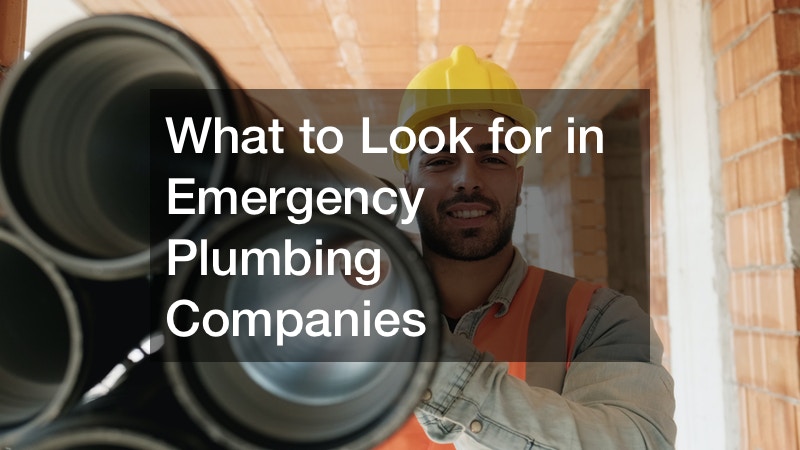 What to Look for in Emergency Plumbing Companies